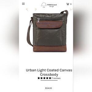 TSD (The Same Direction) Coated Cotton and Leather crossbody bag NWT